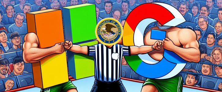 Microsoft and Google fighting with DOJ as referee