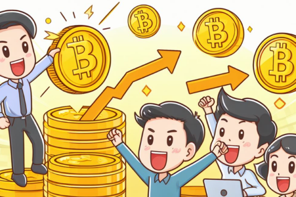 Bitcoin Price Going Up Cartoon People Happy