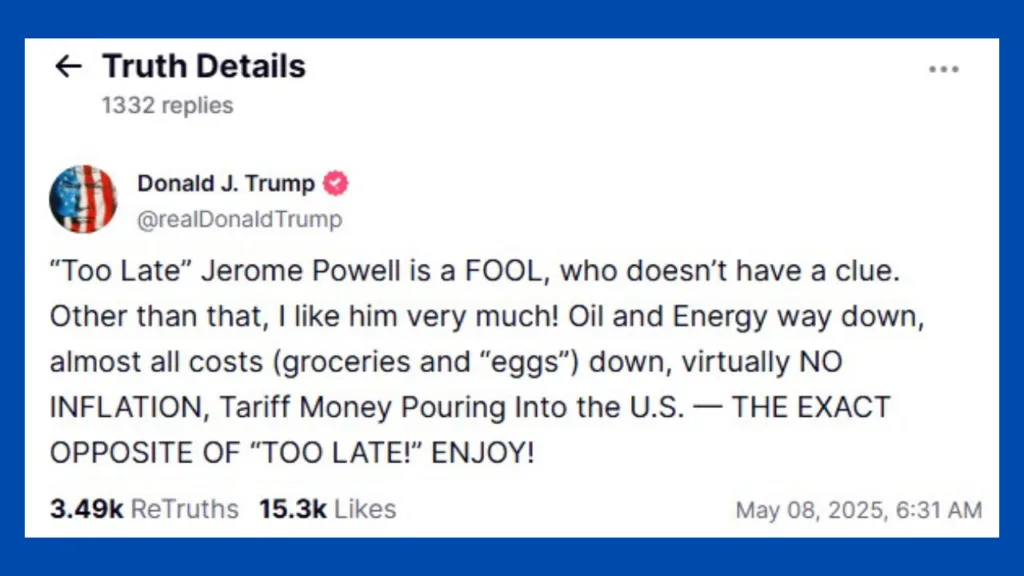 Trump Calling Powell a Fool