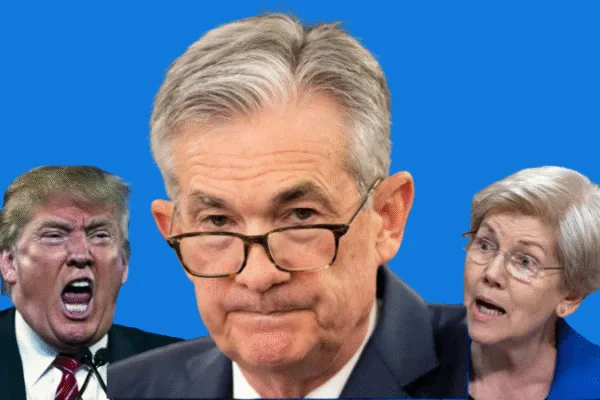 Powell in Middle of Warren and Trump