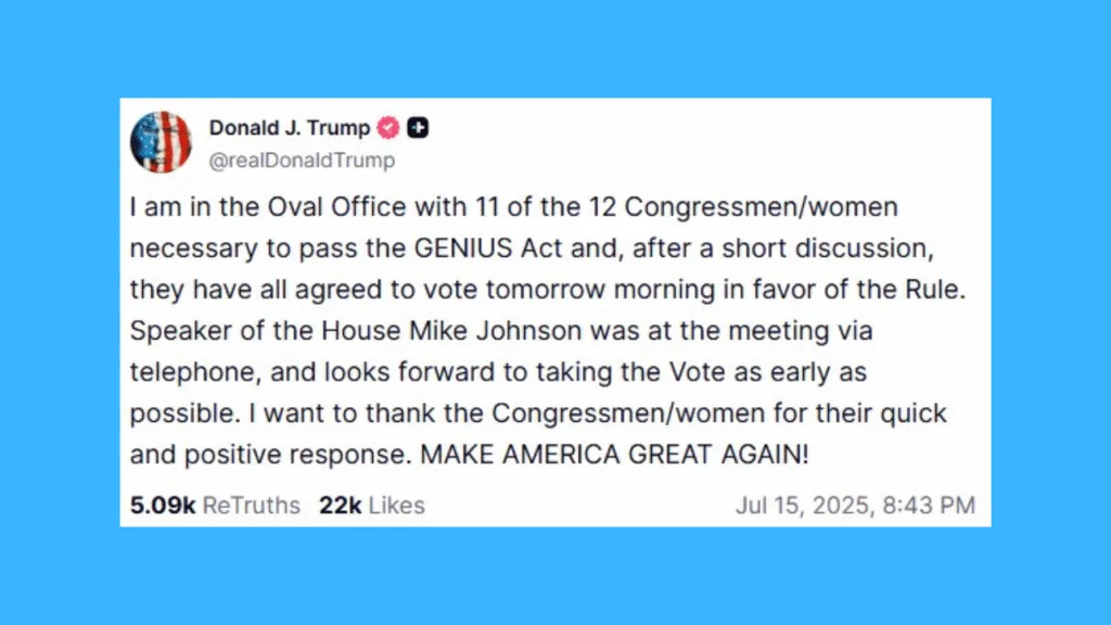 Trump Passing Genius Act