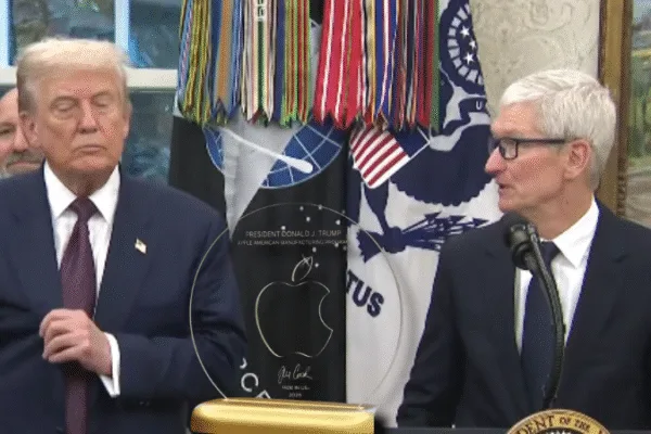 Donald Trump and Tim Cook
