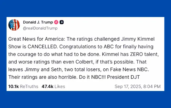 Trump on Kimmel Suspension