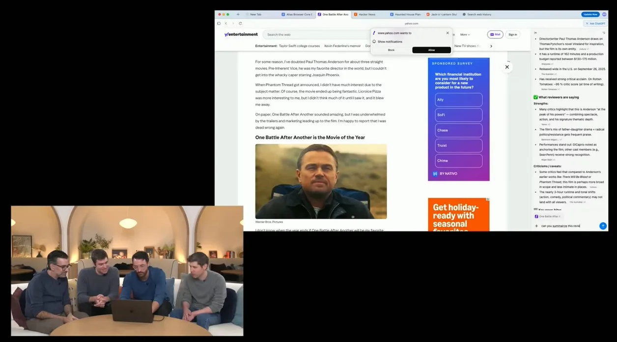 ChatGPT Atlas Demo