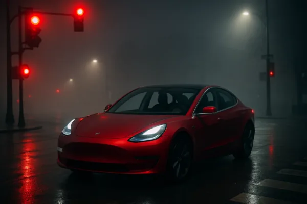Tesla Going Through Red Lights
