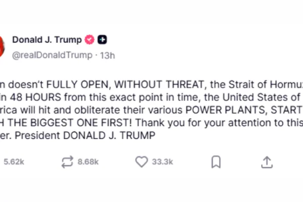 Donald Trump Threatens Tran's Power Plants