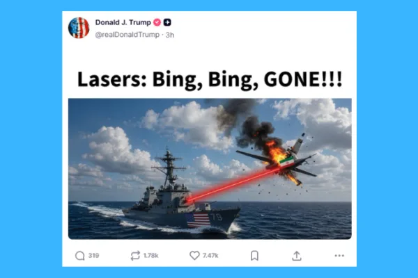 Trump Truth Social U.S. Iran Exchange Fire