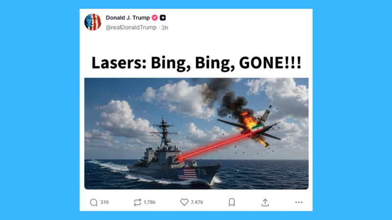 Trump Truth Social U.S. Iran Exchange Fire