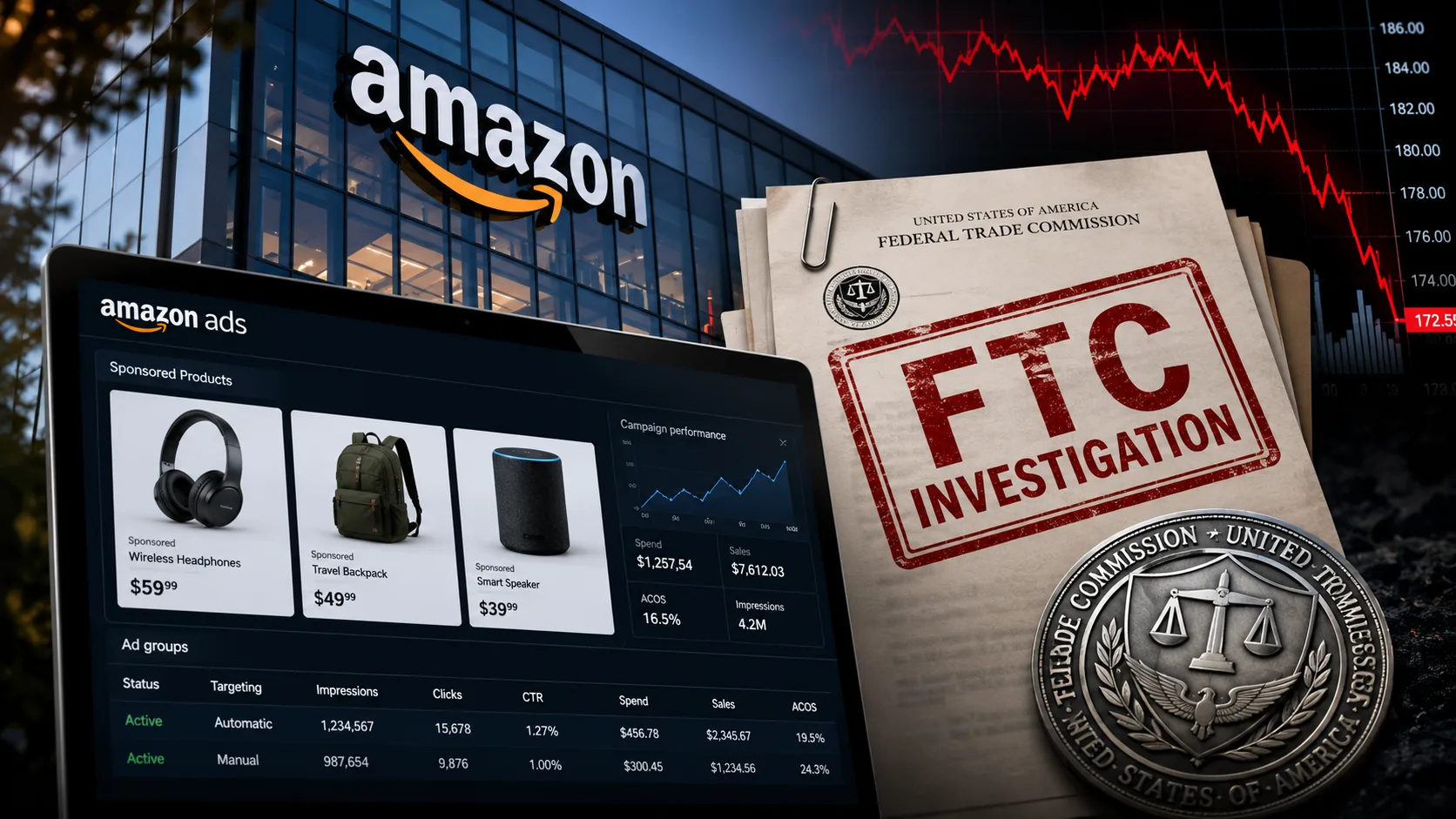 Amazon advertising business faces FTC investigation as regulators examine advertising practices that could result in billions of dollars in penalties.