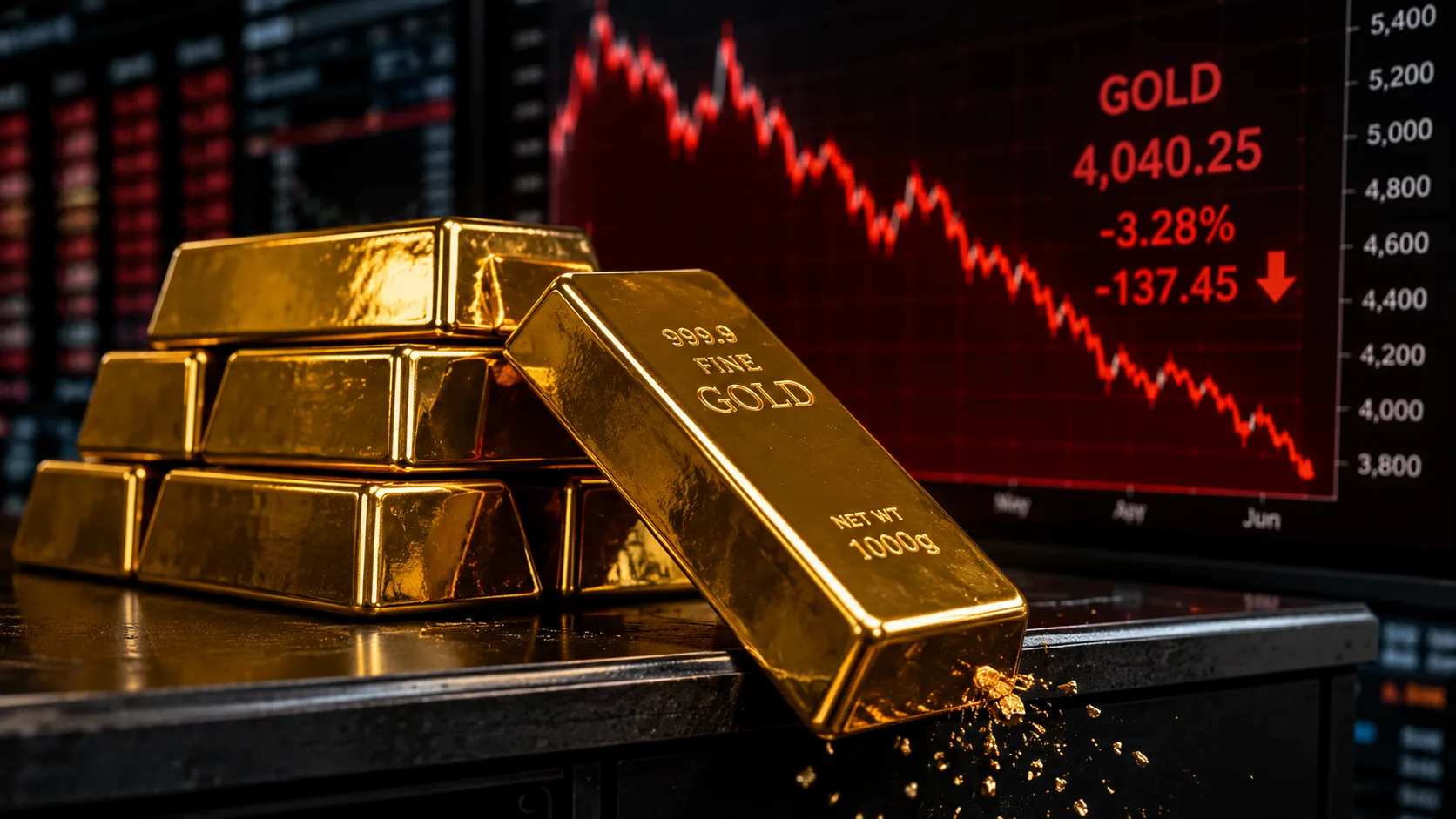 Gold bars in market volatility