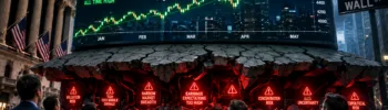 Record-high stock market built on a cracked foundation as investors face growing bear market warnings, market concentration risks, and concerns over an AI-driven rally.