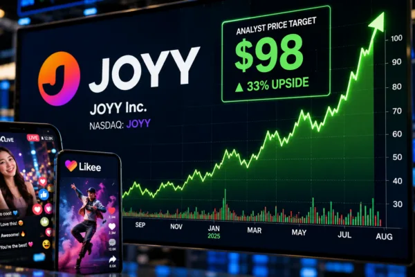 JOYY stock rises as JPMorgan sets a $98 price target, citing shareholder returns and growth from Bigo Live and Likee.