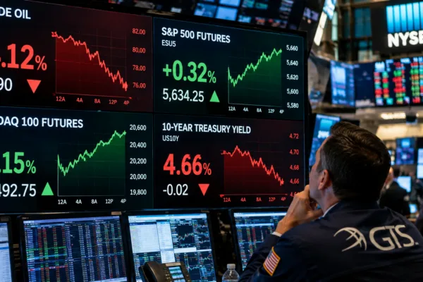 Market Watch Traders Monitor Global Futures