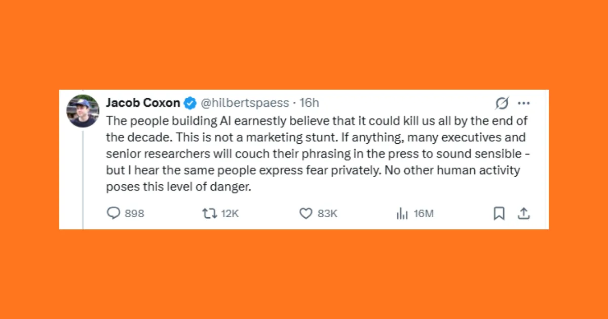 Anthropic Insider Says AI Has a Greater Than 10% Chance of Killing Humanity Within a Decade