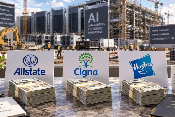 Allstate, Cigna and Hasbro dividend stocks highlighted for strong free cash flow as AI spending surges.