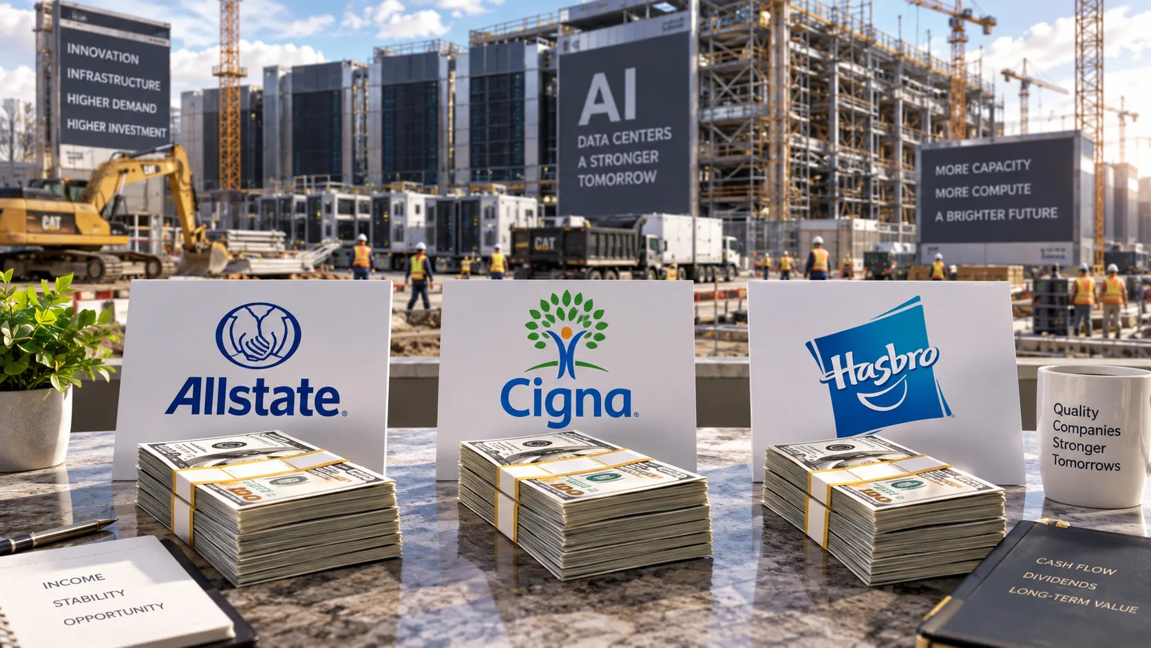 Allstate, Cigna and Hasbro dividend stocks highlighted for strong free cash flow as AI spending surges.