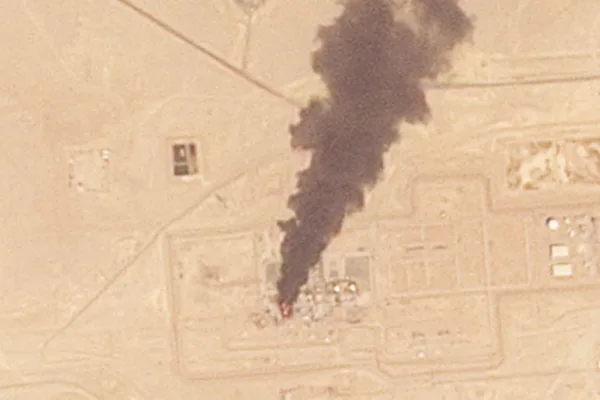 Desert Pipeline Facility in Smoke