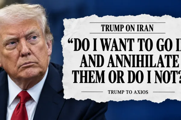President Trump considers whether to launch a major new military offensive against Iran.