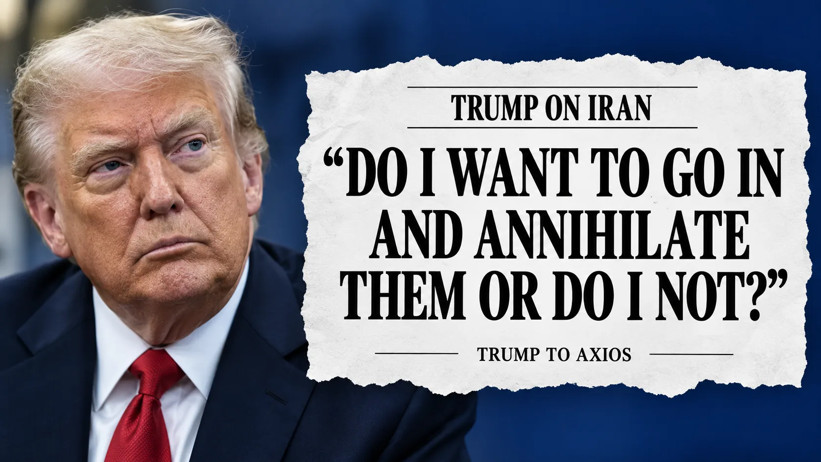 President Trump considers whether to launch a major new military offensive against Iran.