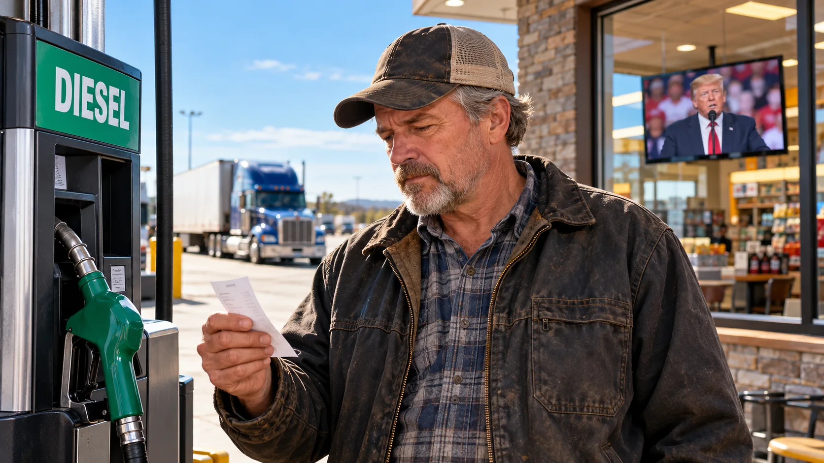 Diesel receipt check as Trump rally airs