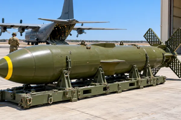 MOAB on Airfield Transport Cradle