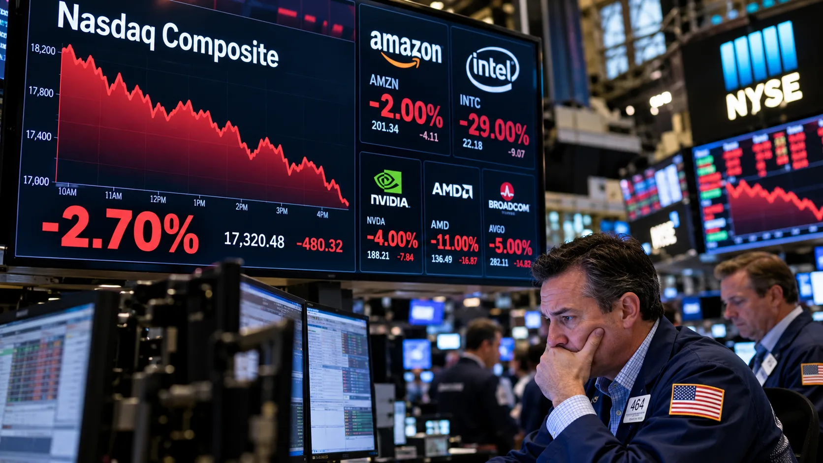 Market Crash on the Trading Floor