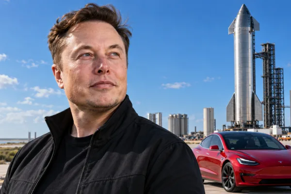 Musk between Tesla and SpaceX