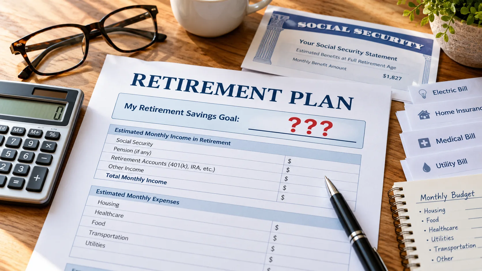 Retirement Planning on the Desk