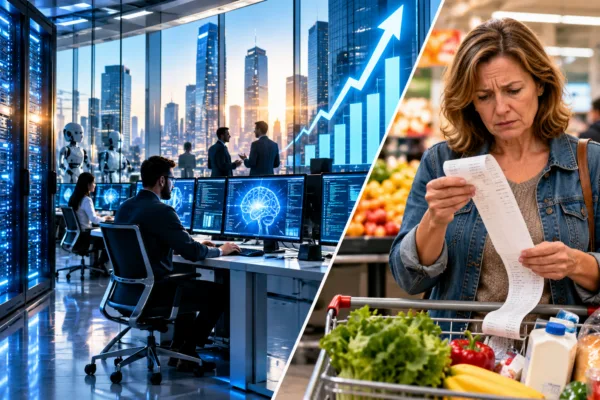 Tech Growth, Grocery Worries
